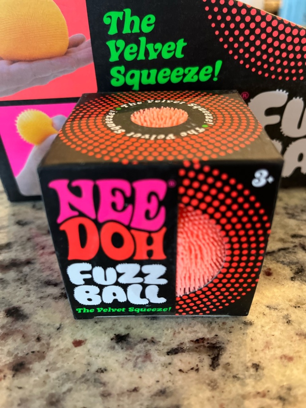 1 Fuzz Ball Velvet Squeeze - Pink-Orange